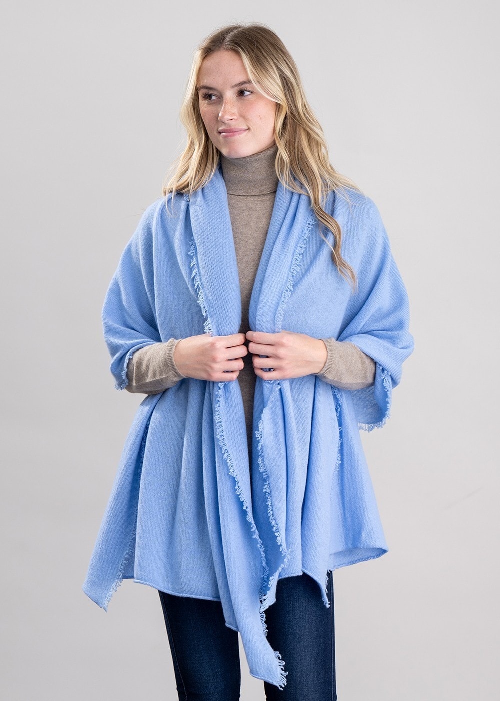 Poppy Cashmere Wrap - Hyacinth - 2