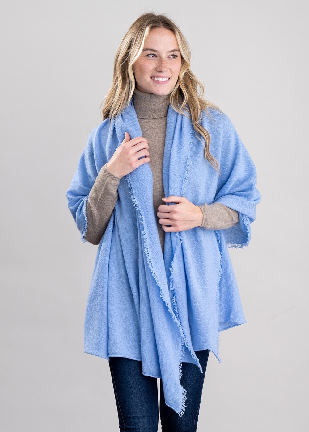 Poppy Cashmere Wrap - Hyacinth - 3