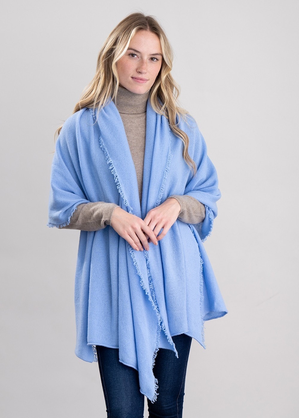 Poppy Cashmere Wrap - Hyacinth - 4