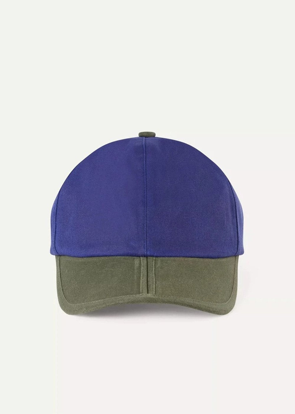 Marham Waterproof Oiled Canvas Cap - Navy and Olive - 2