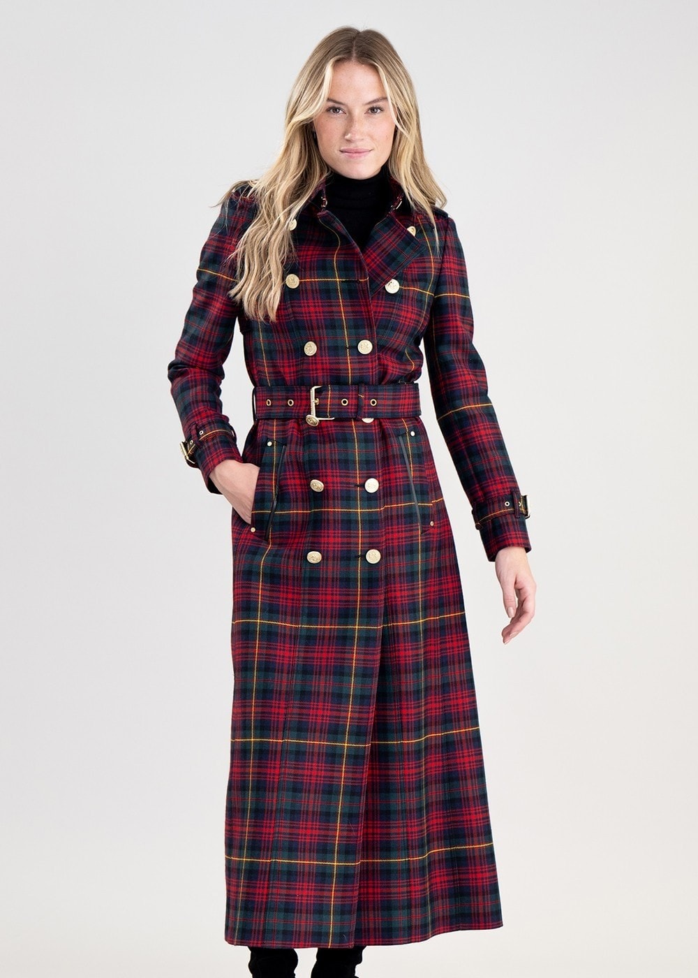 Marlborough Trench Coat Full Length - Logan Tartan - 3