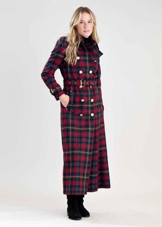 Marlborough Trench Coat Full Length - Logan Tartan - 1