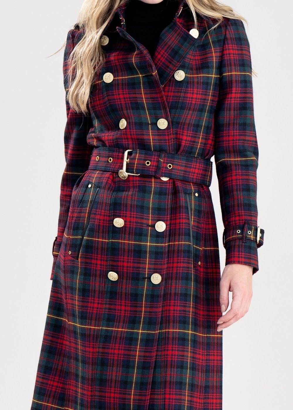 Marlborough Trench Coat Full Length - Logan Tartan - 5