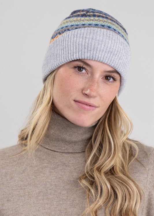 Alba Lambswool Beanie - Misty - 1