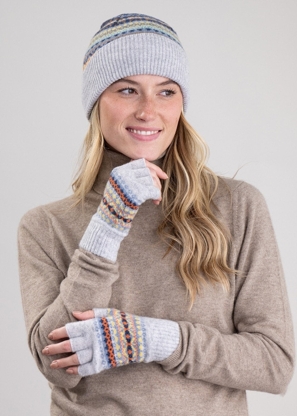 Alba Lambswool Beanie - Misty - 4