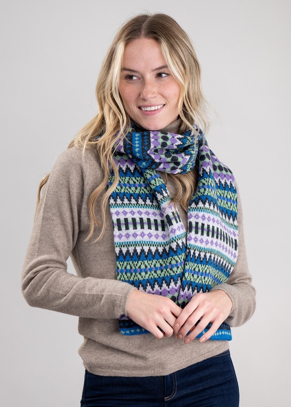 Hattie Lambswool Scarf - Smoke - 2