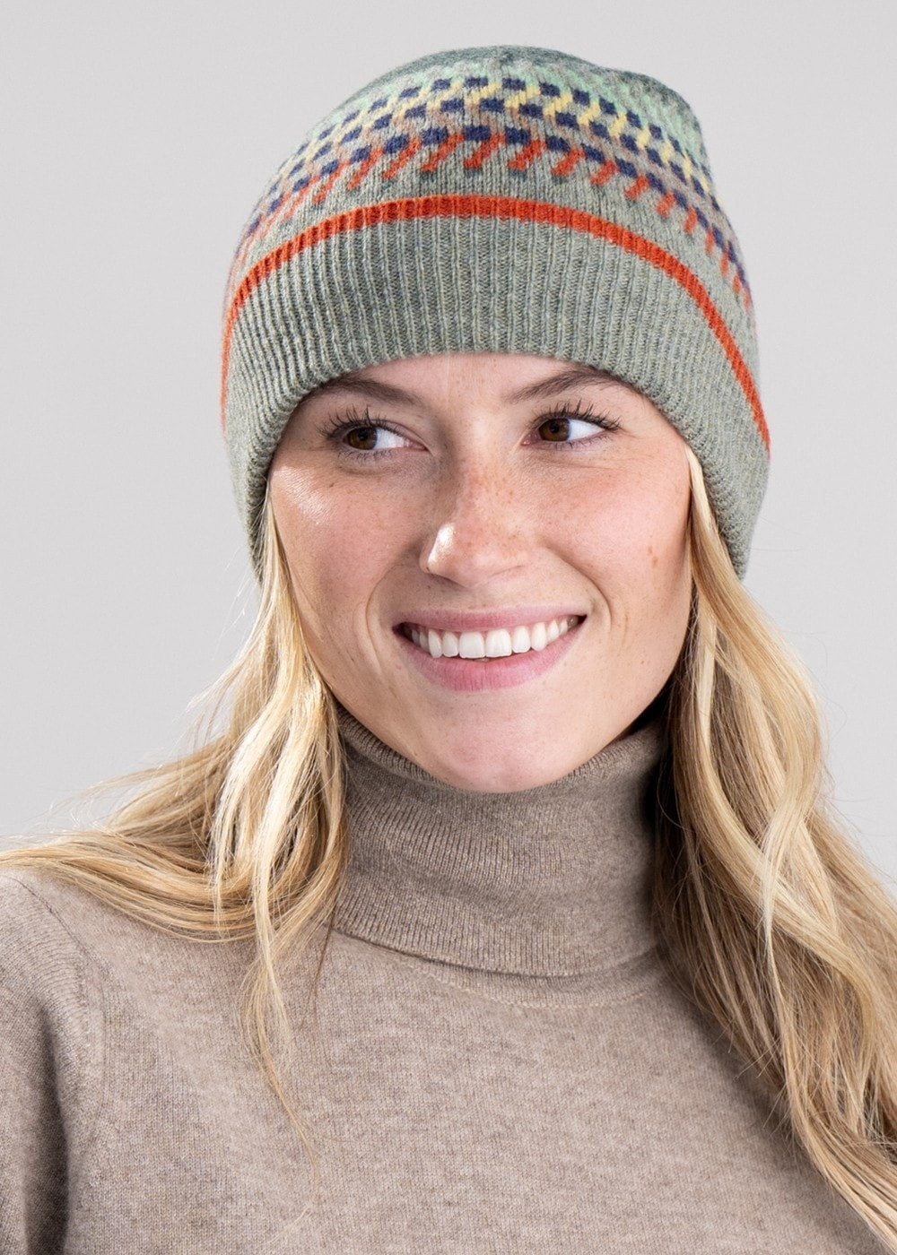 Cora Lambswool Beanie - Matcha - 3