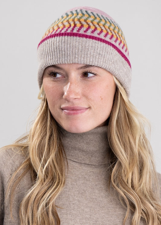 Cora Lambswool Beanie - Rose Beige - 1