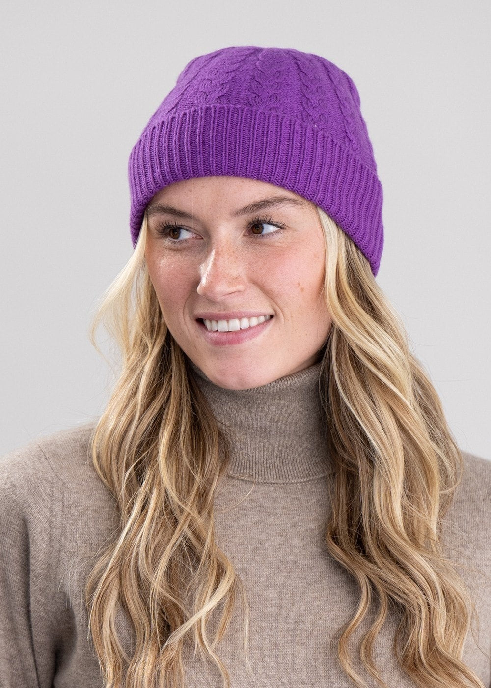 Cashmere Cable Hat - Sari - 3