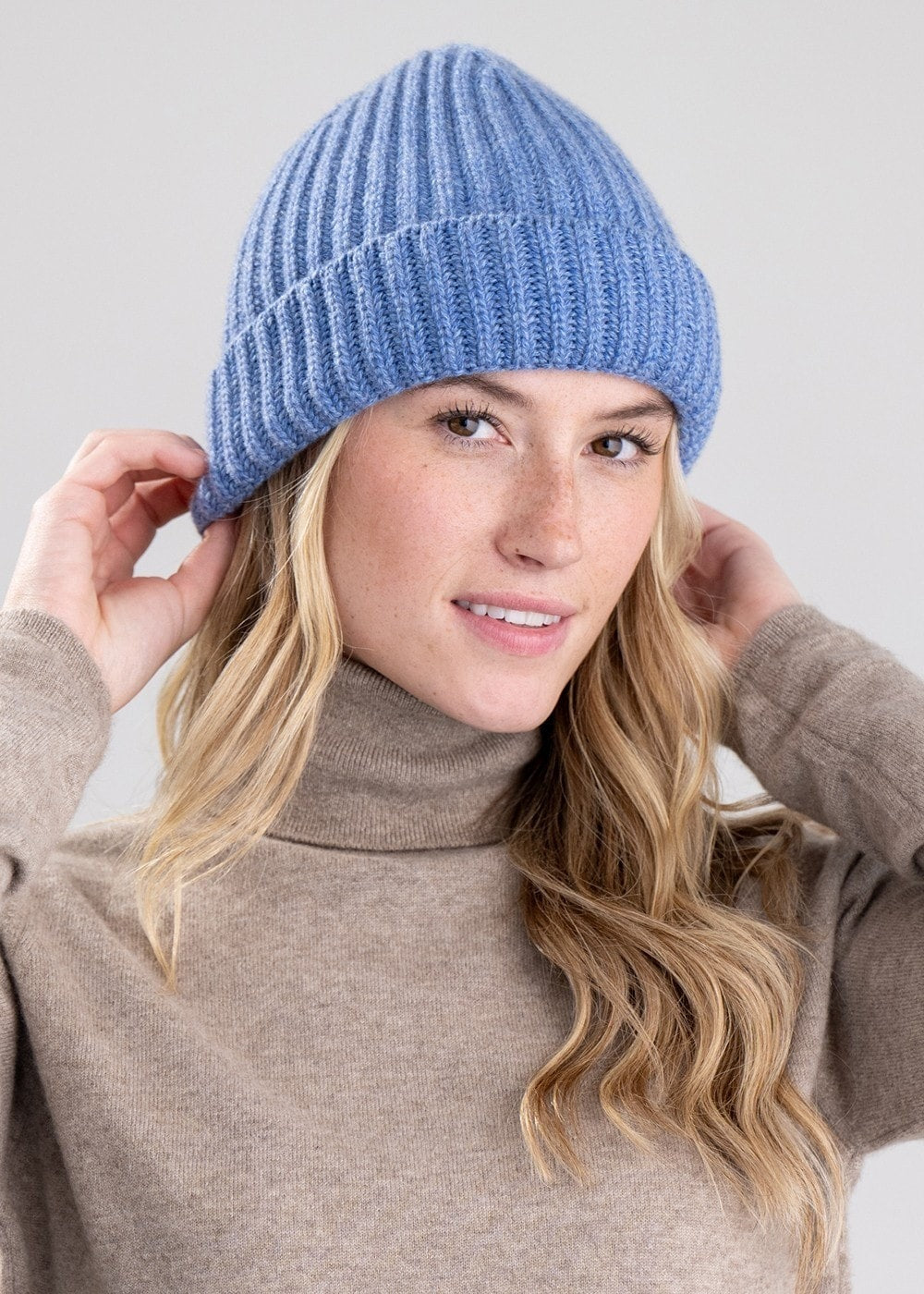 Jude Cashmere Beanie - Lapis - 1