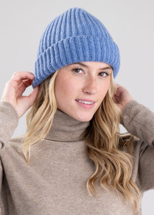 Jude Cashmere Beanie - Lapis - 1