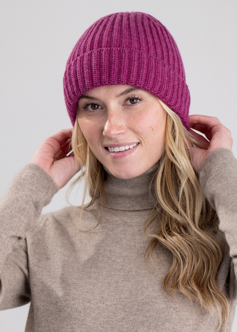 Jude Cashmere Beanie - Loganberry - 2