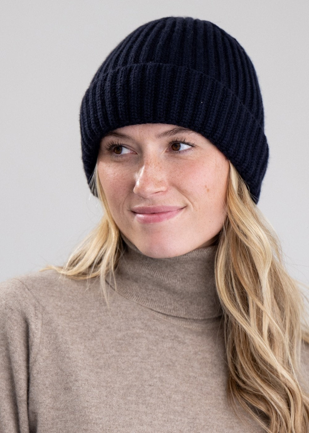 Jude Cashmere Beanie - Dark Navy - 2