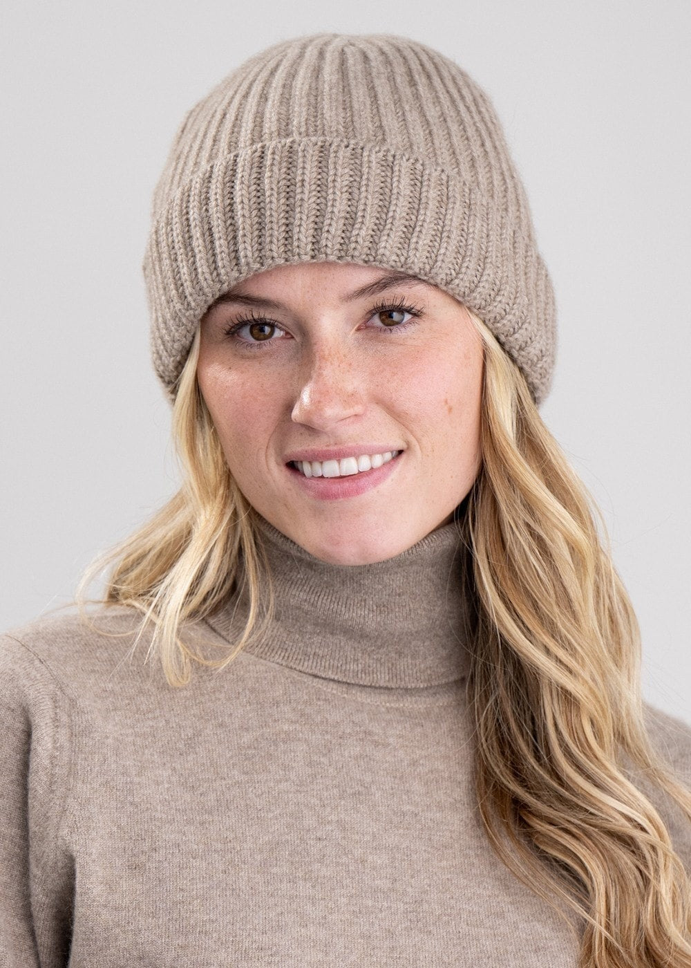 Jude Cashmere Beanie - Dark Natural - 1