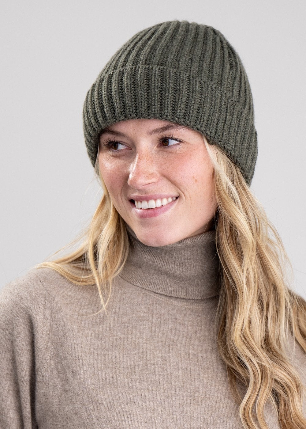 Jude Cashmere Beanie - Loden Mix - 1