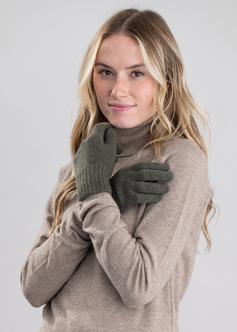 Cashmere Gloves - Loden Mix - 3