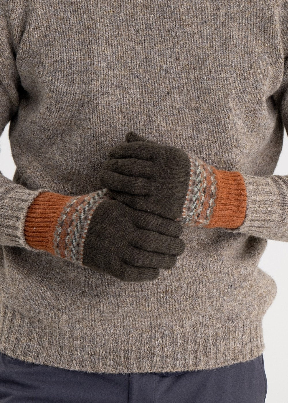 Brodie Lambswool Gloves - Moss - 2