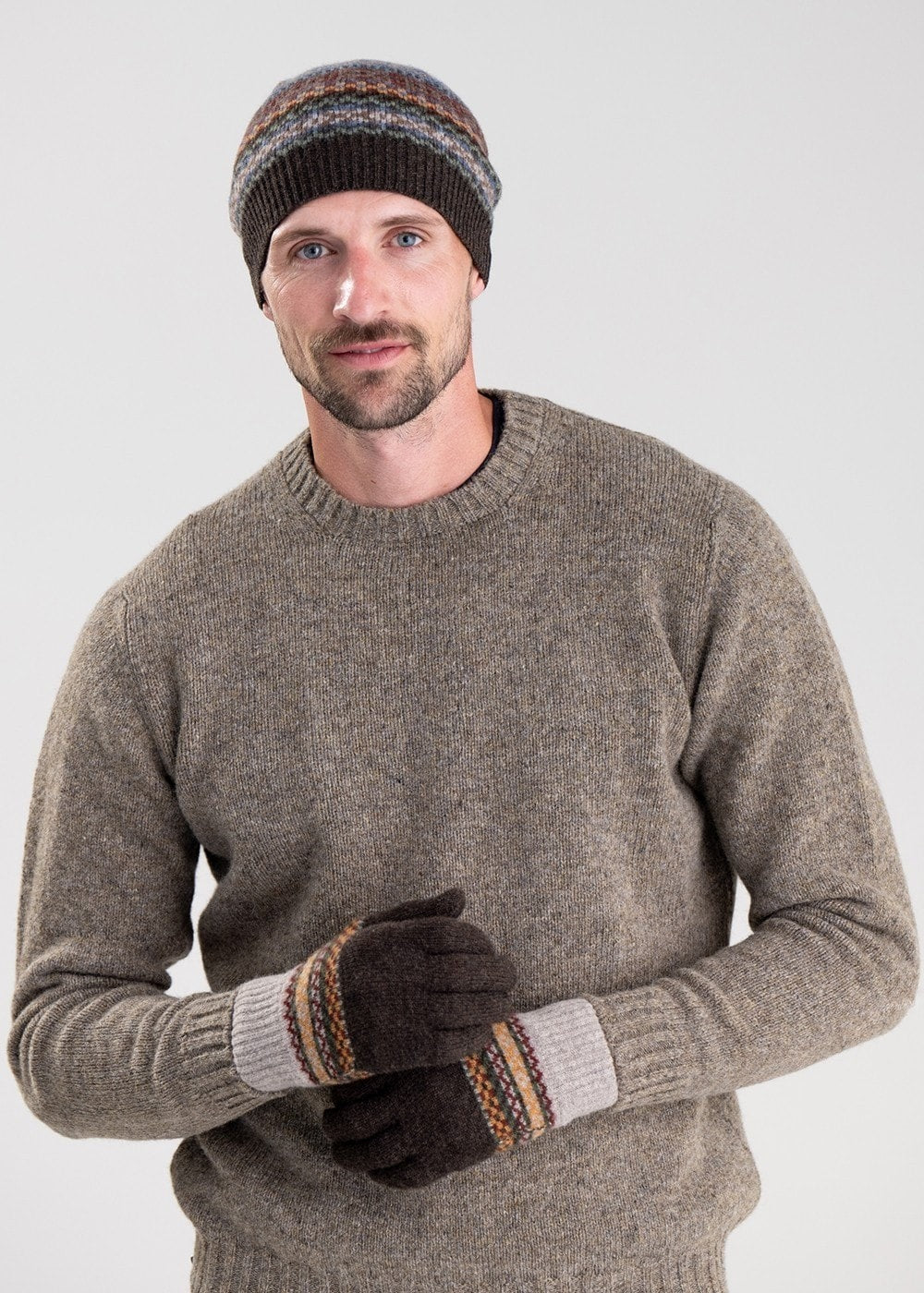 Brodie Lambswool Gloves - Coffee - 1