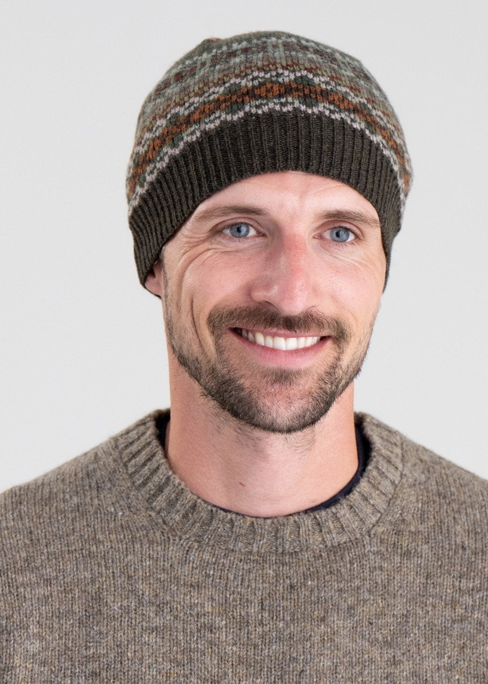 Brodie Lambswool Beanie - Moss - 3