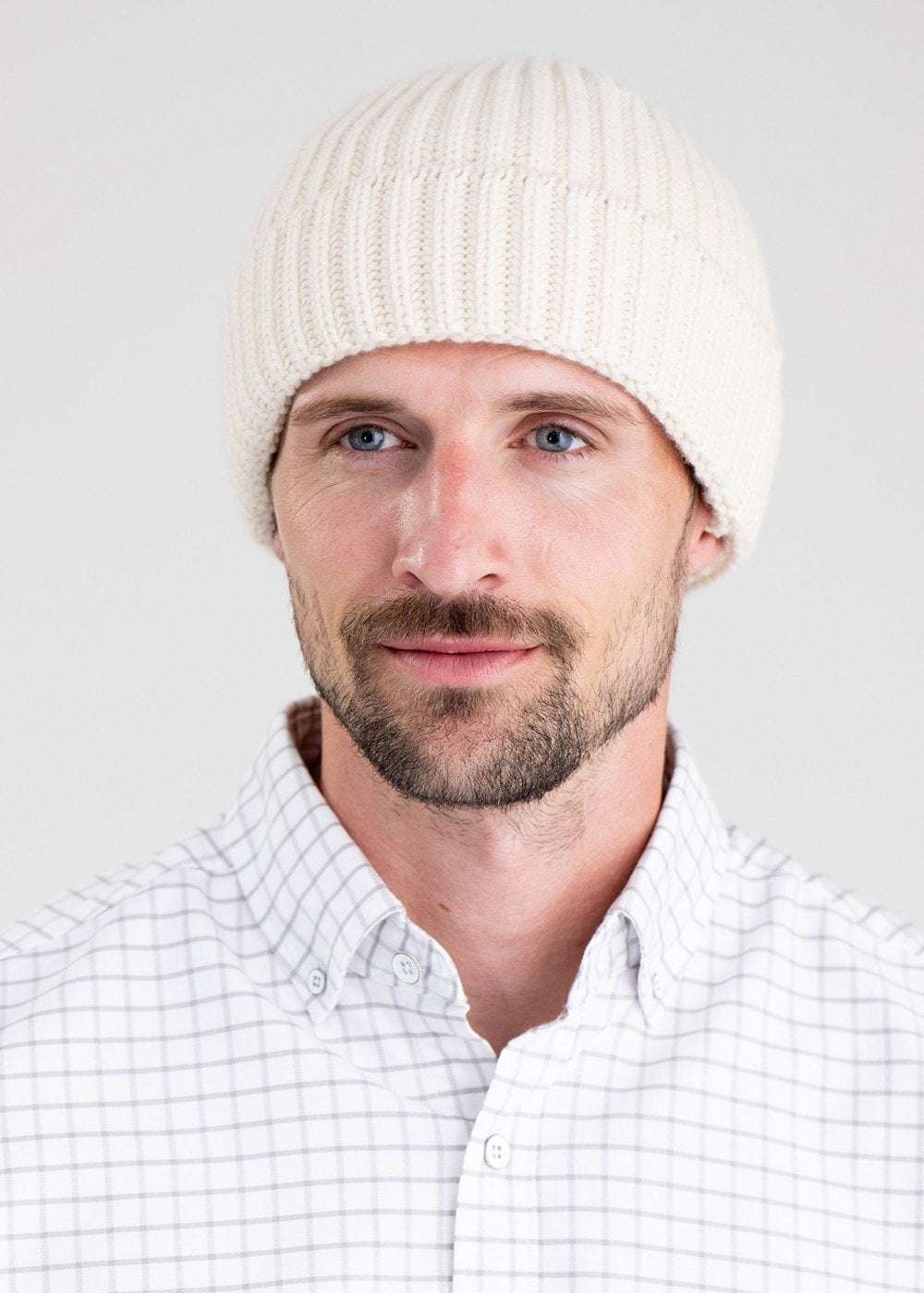 Aldo Cashmere Beanie - White Undyed - 1