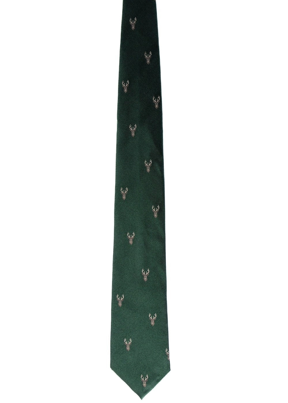 Cheviot Tie - Racing Green Stag - 0