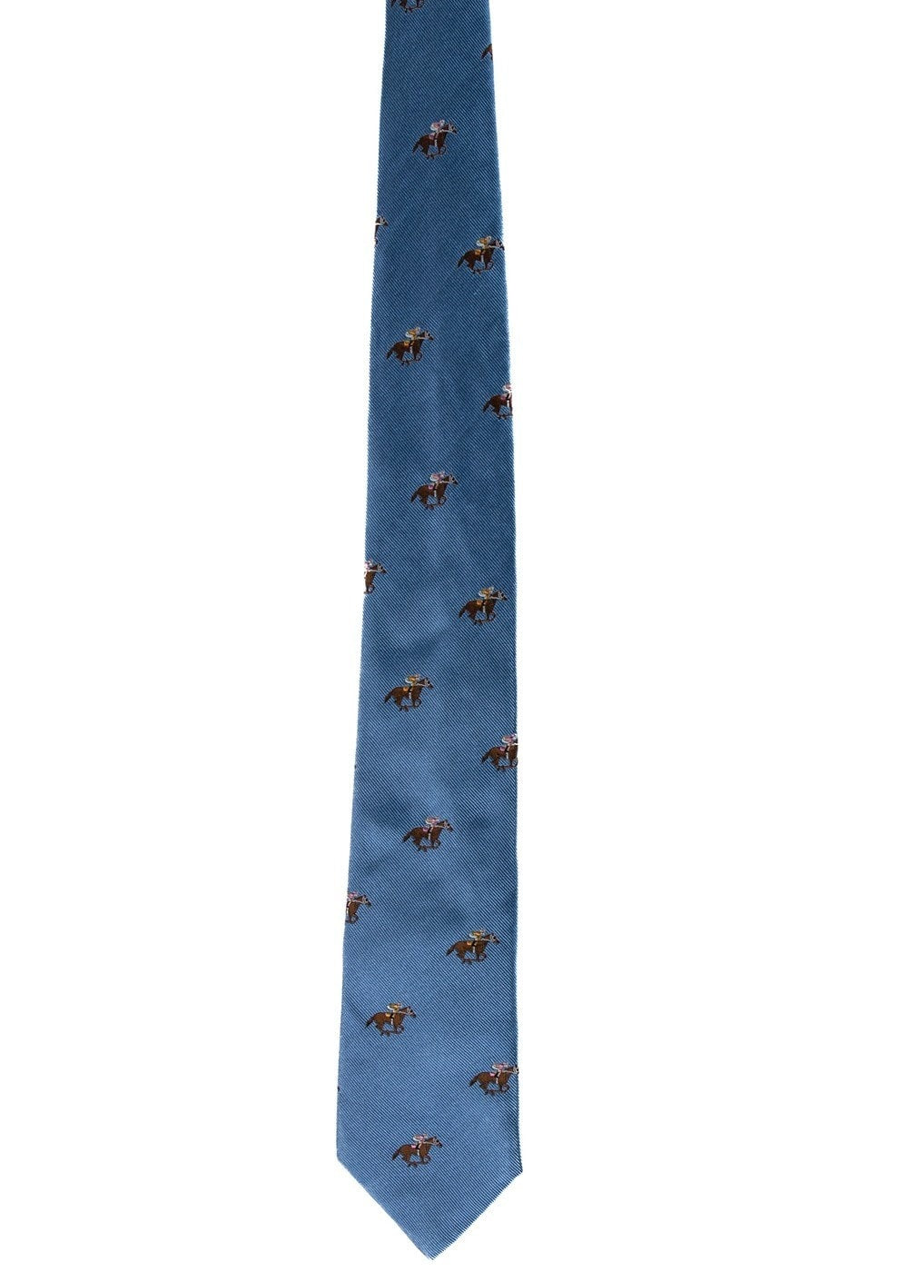 Cheviot Tie - Sky Blue Racing Horse - 0