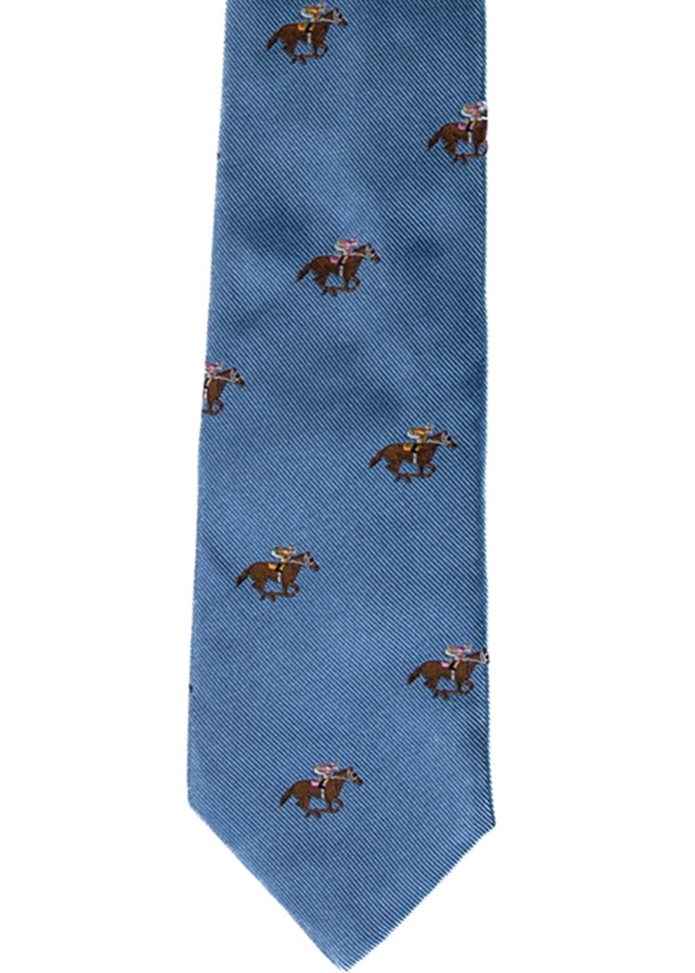 Cheviot Tie - Sky Blue Racing Horse - 1