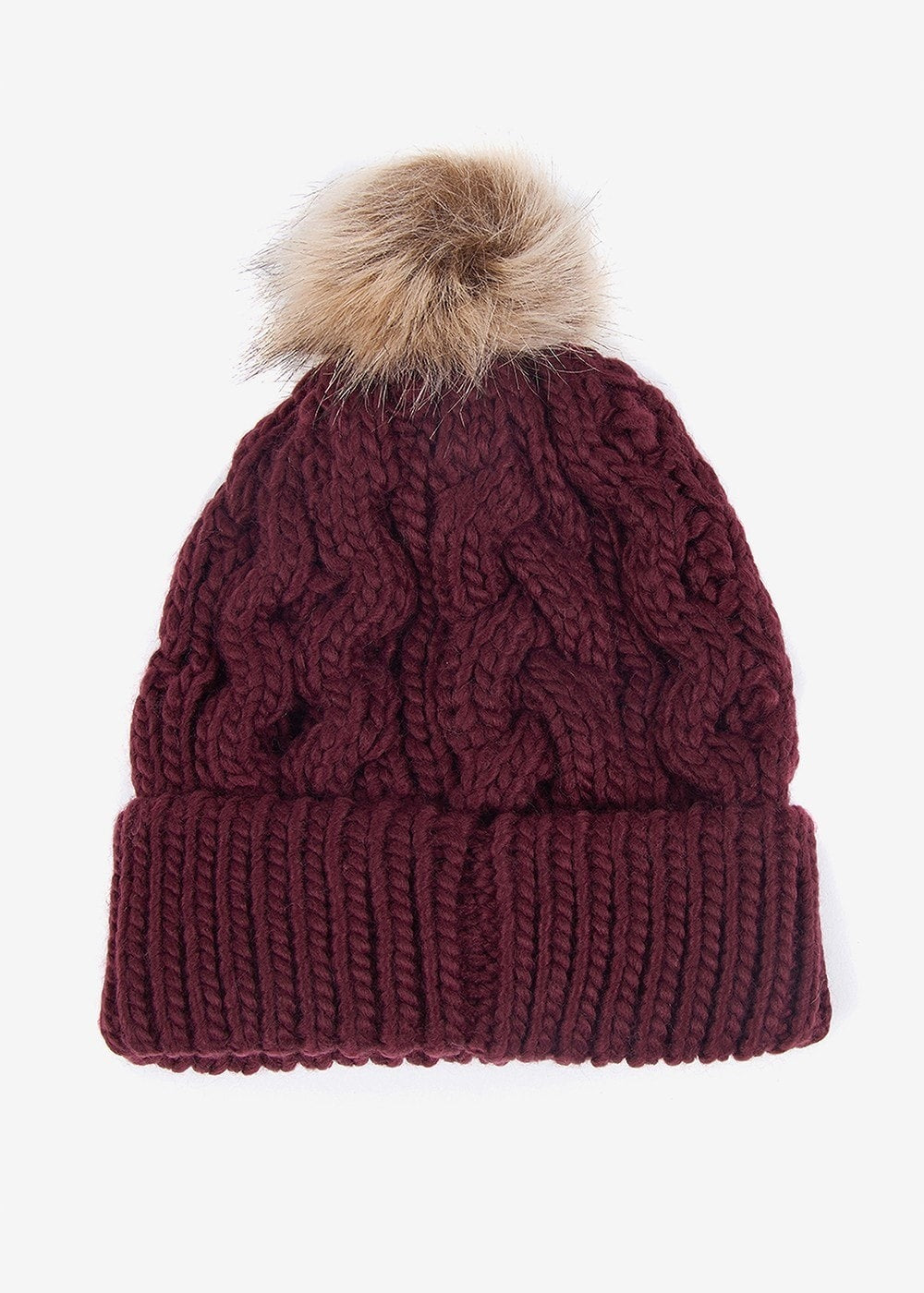 Penshaw Cable Beanie - Bordeaux - 1