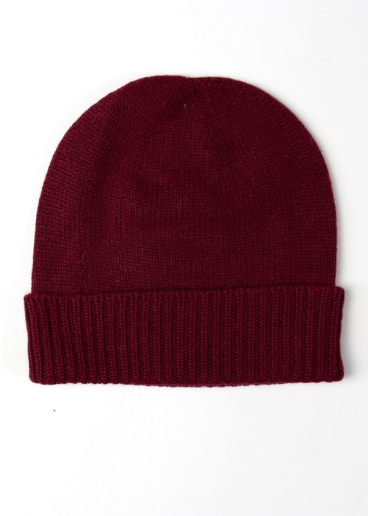 Briar Cashmere Beanie - Damson - 1