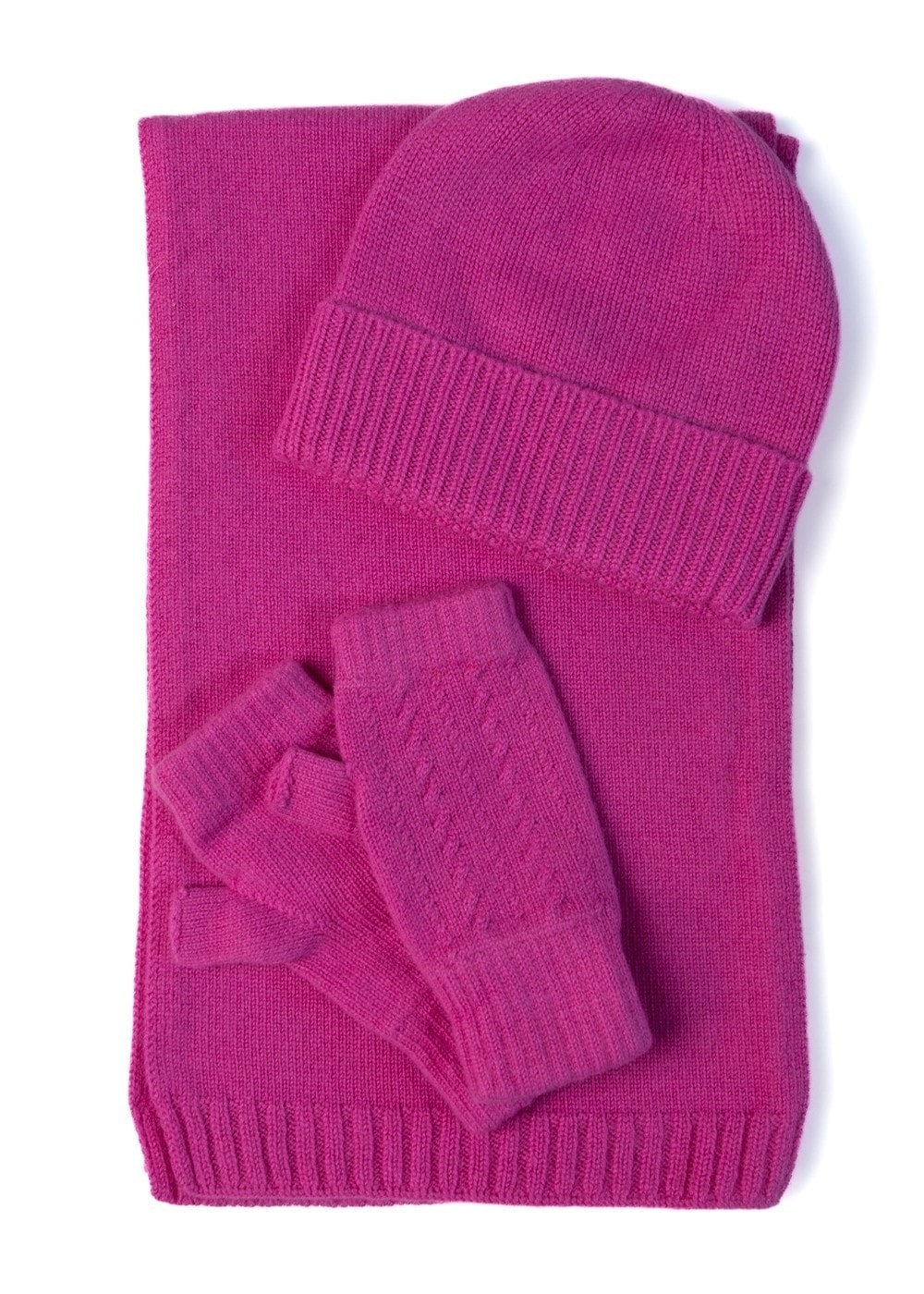 Briar Cashmere Beanie - Neon Rose - 3