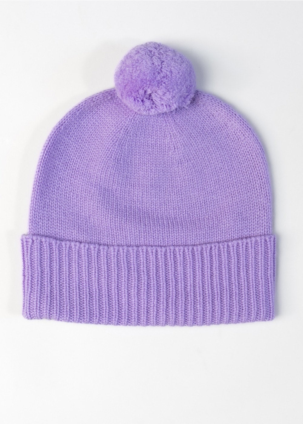 Briar Cashmere Pom Pom Beanie - Iris - 1