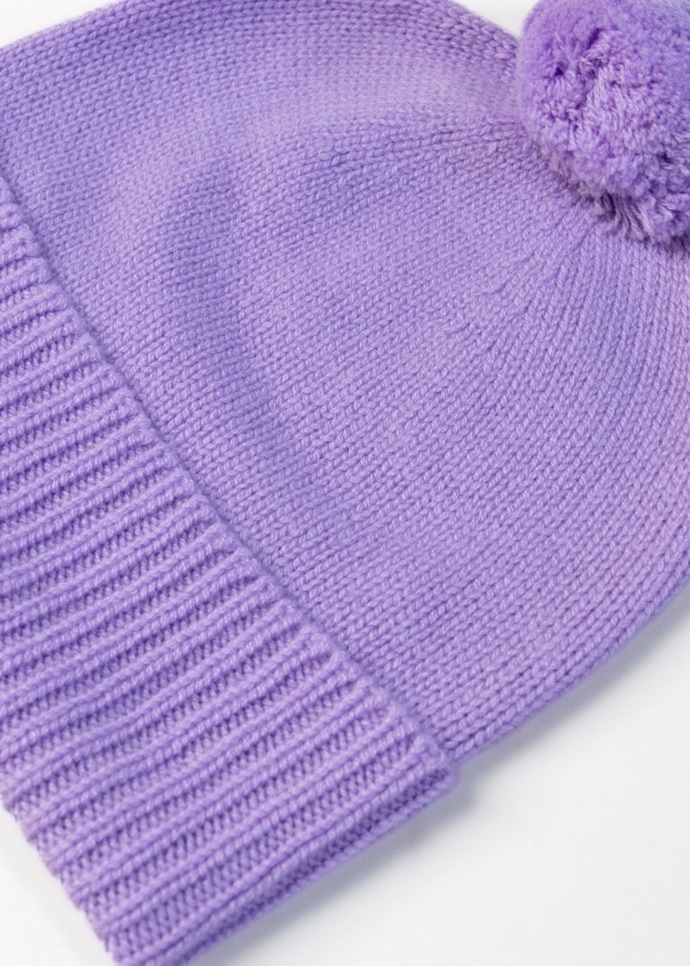 Briar Cashmere Pom Pom Beanie - Iris - 2