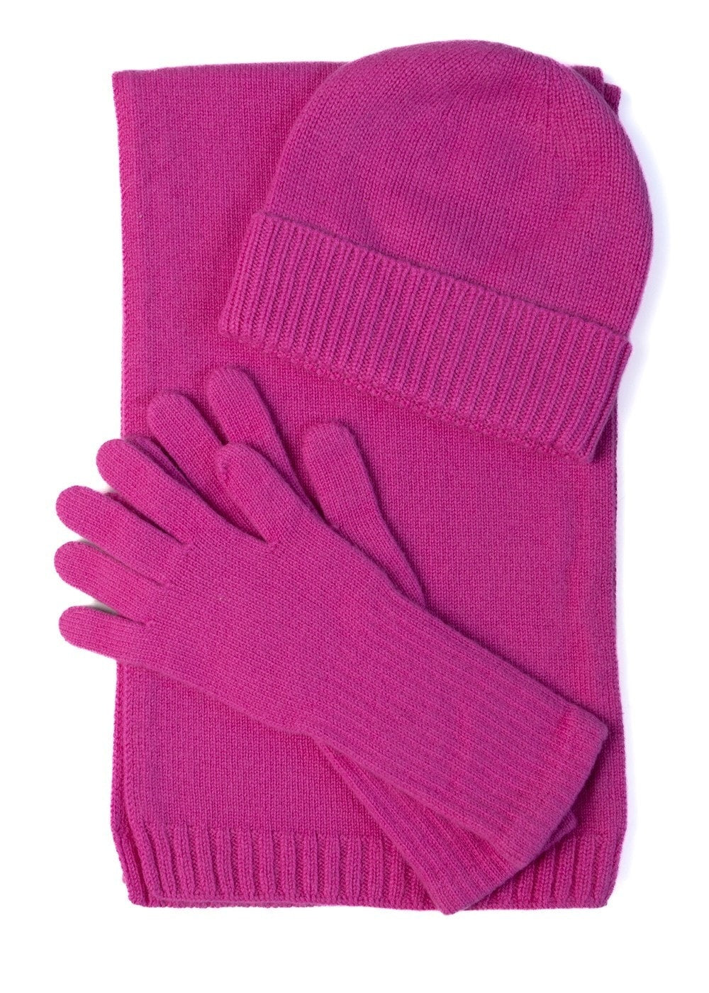 Briar Cashmere Long Gloves - Neon Rose - 3