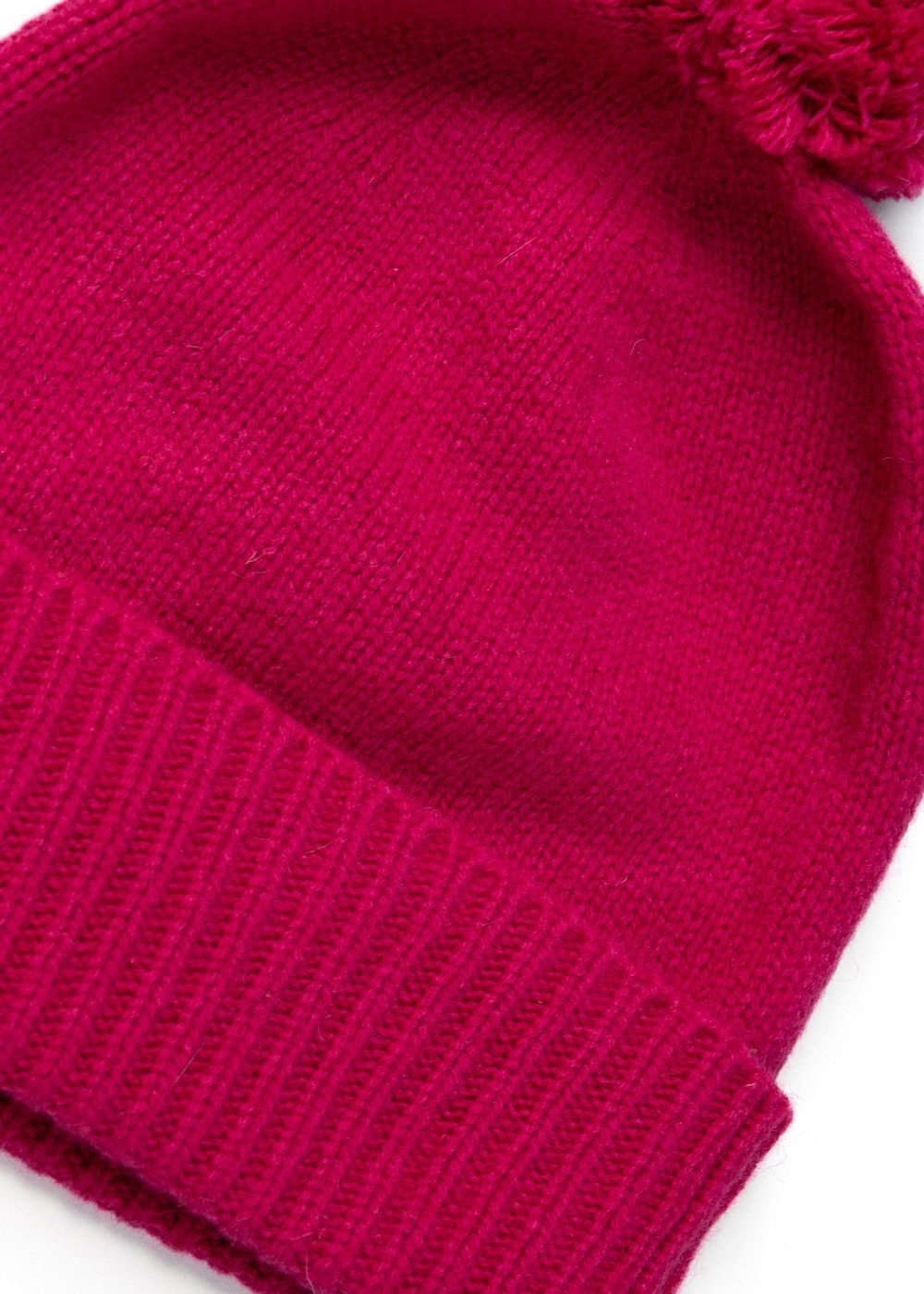 Fliss Lambswool Pom Pom Beanie - Cranberry - 2