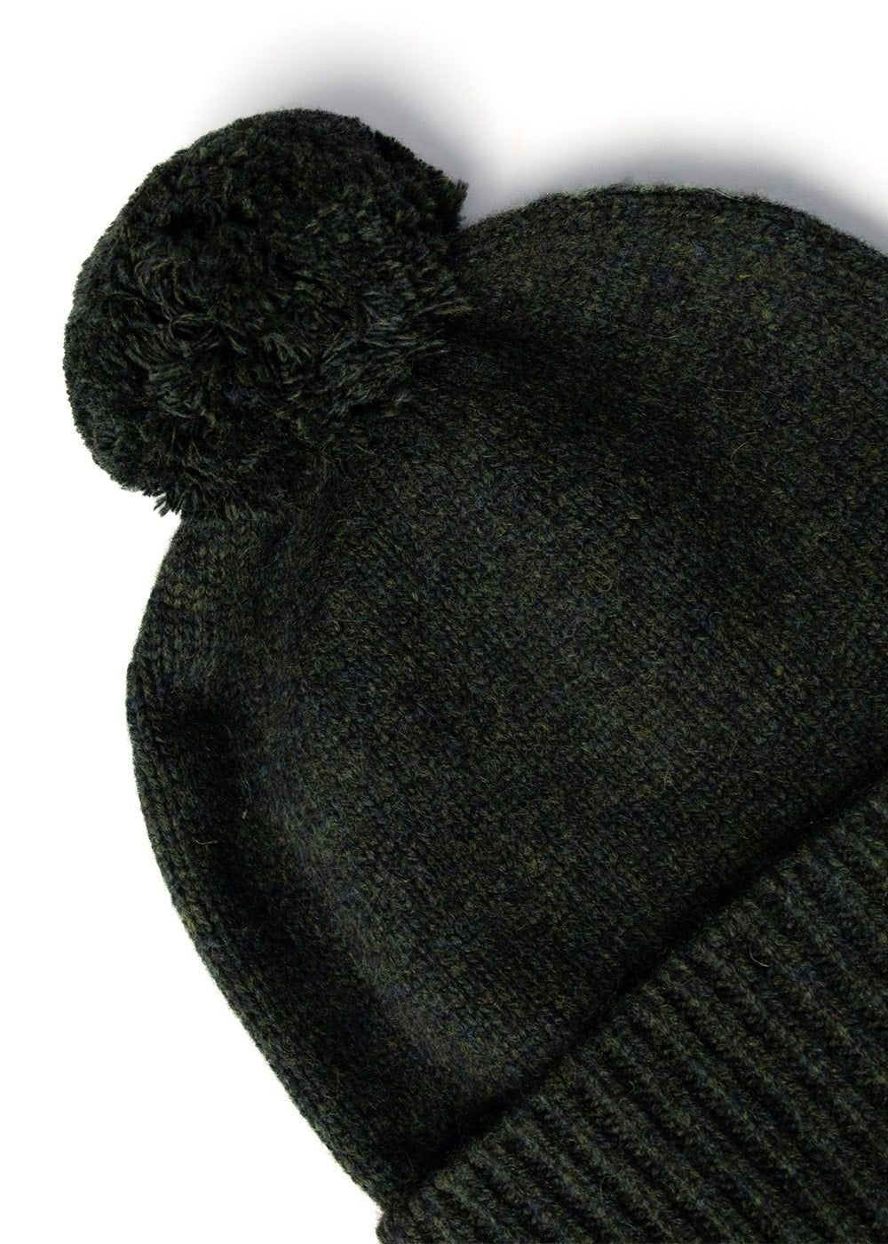 Fliss Lambswool Pom Pom Beanie - Pine - 2