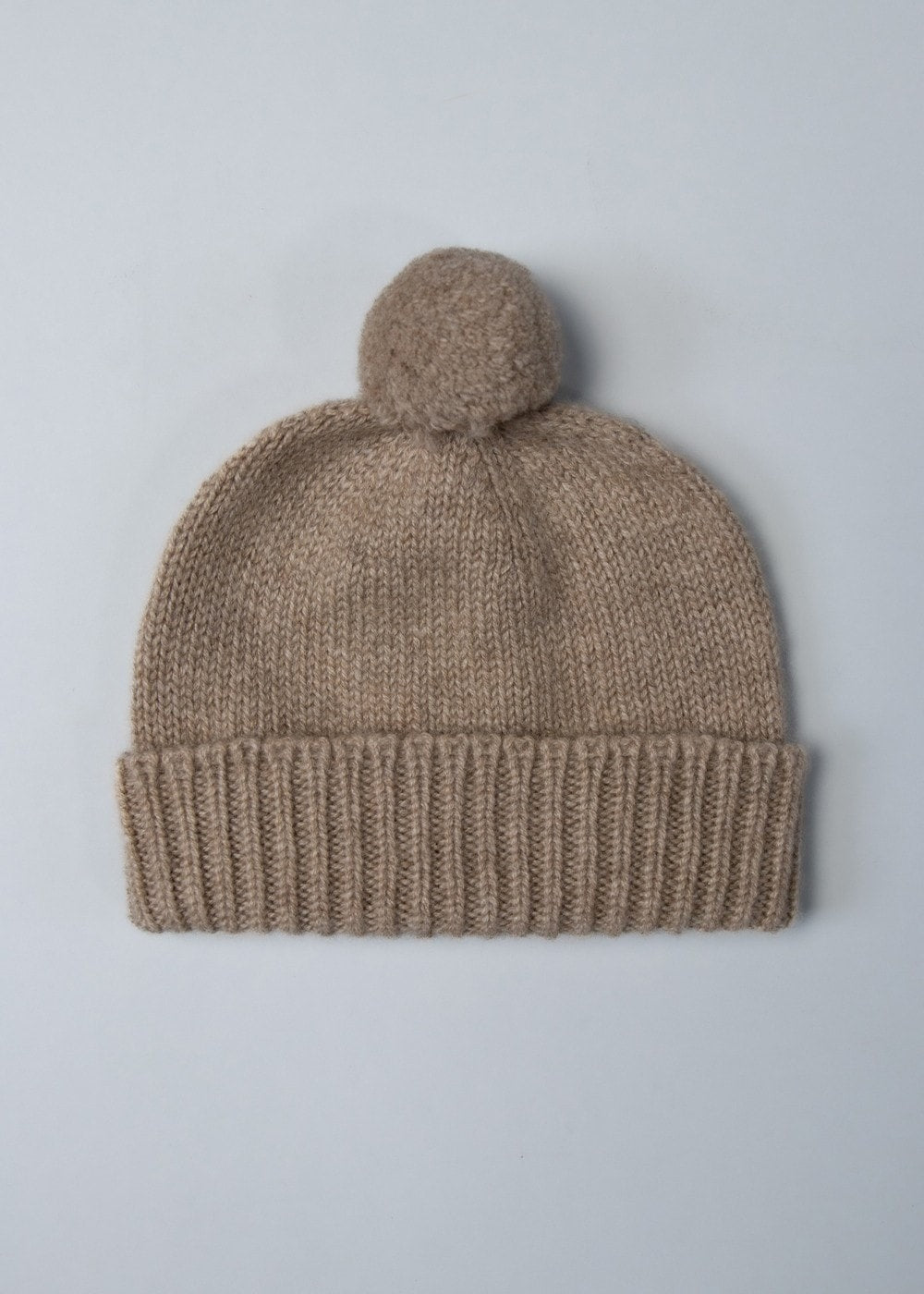 Cashmere Baby Bobble Hat - Teddy Bear - 0