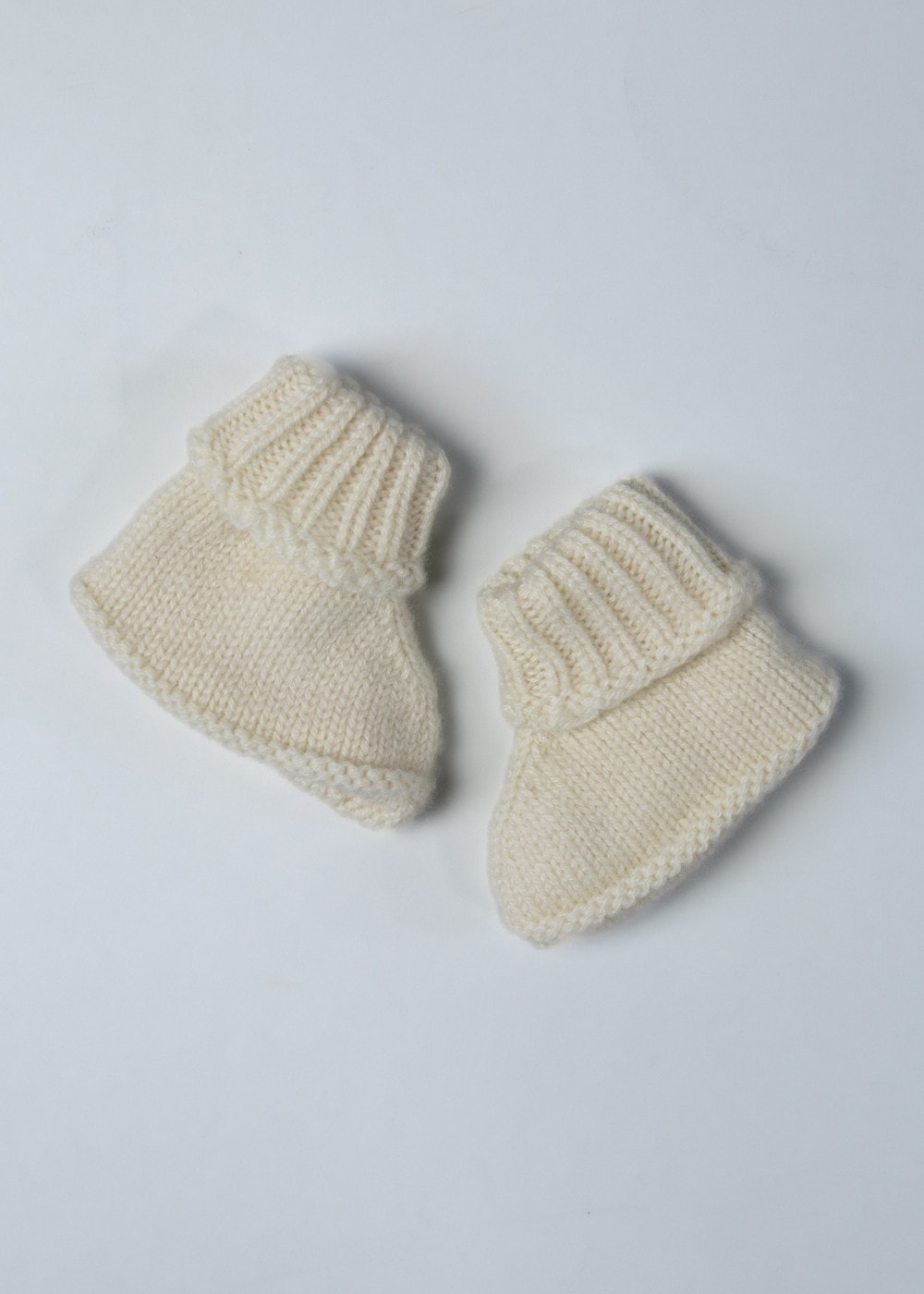 Cashmere Baby Booties - Powder - 0