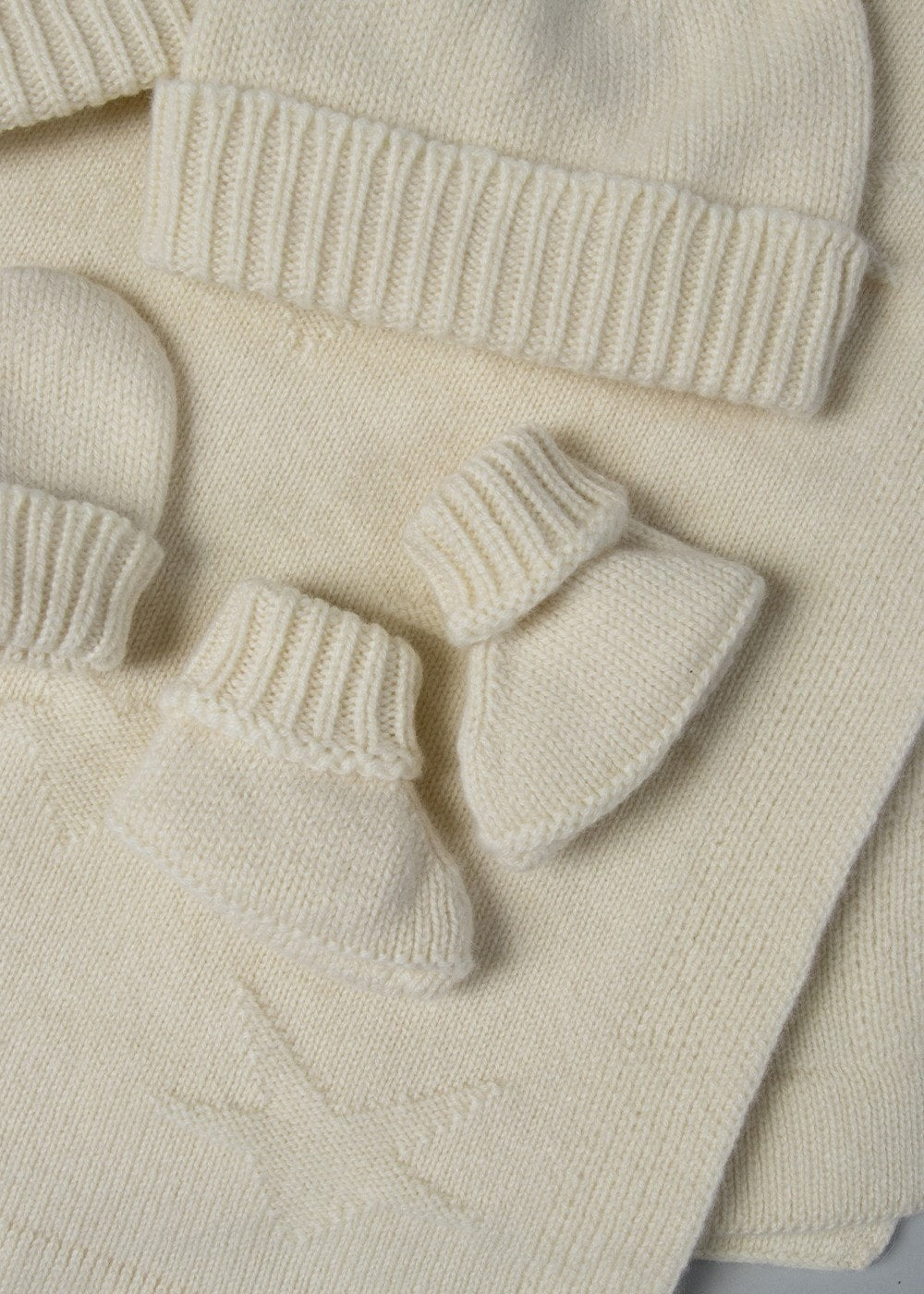 Cashmere Baby Booties - Powder - 1