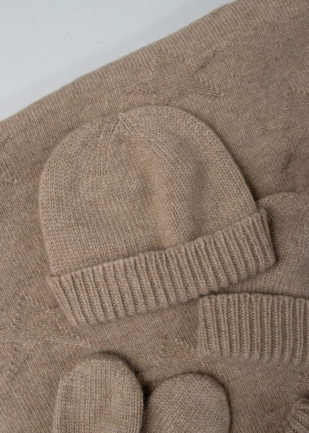 Cashmere Baby Beanie - Teddy Bear - 1