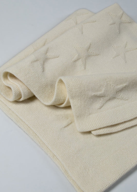 Cashmere Star Baby Blanket - Powder - 0