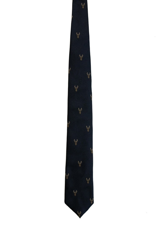 Cheviot Tie - Oxford Navy Stag - 0