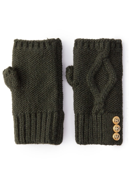 Cortina Fingerless Gloves - Fern Green - 1