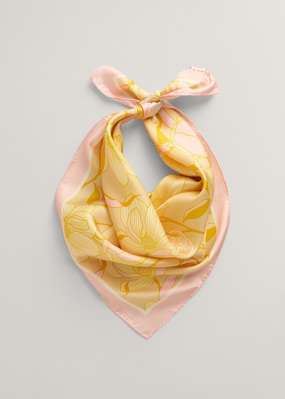 Magnolia Silk Scarf - Dusty Yellow - 3