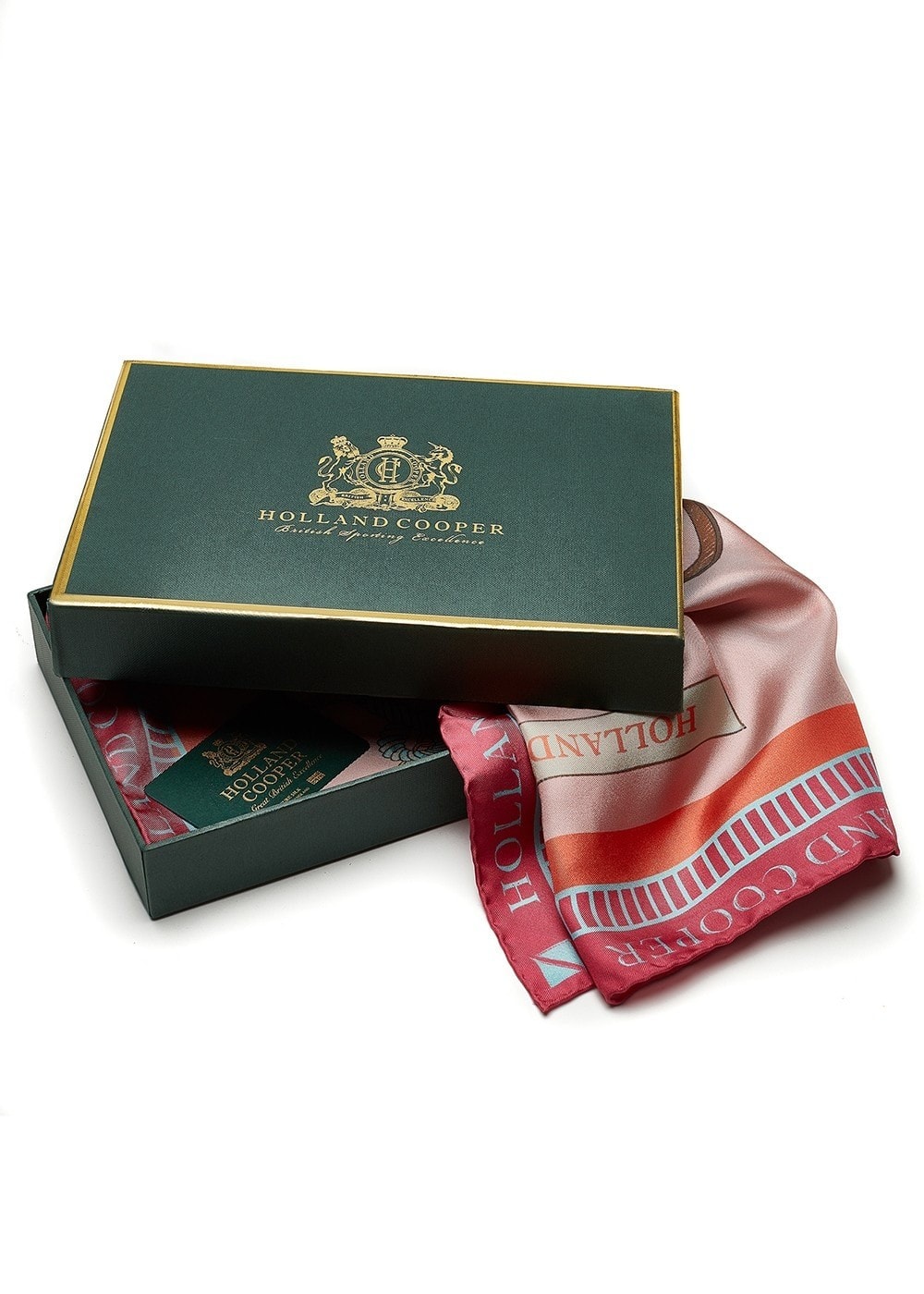 Regal Horse Silk Scarf - Coral - 5