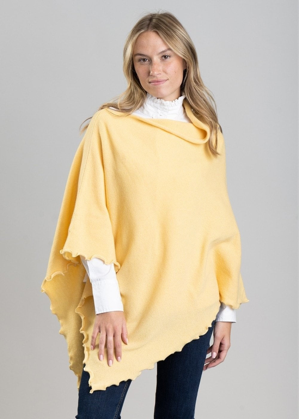 Lindsey Lambswool Poncho - Solar - 4