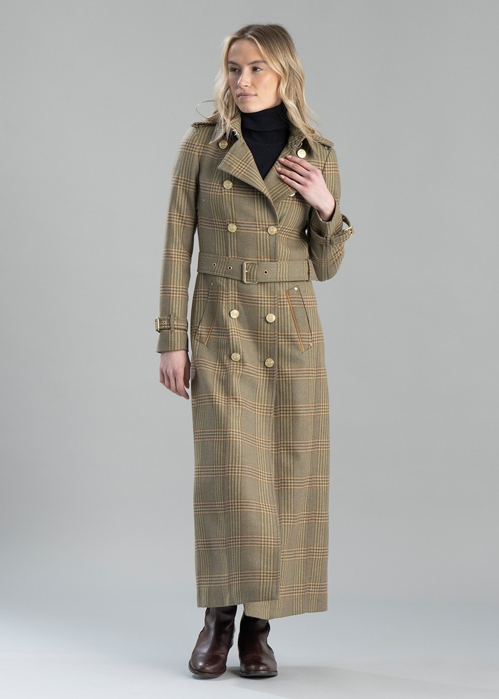 Marlborough Trench Coat Full Length - Leveret - 1