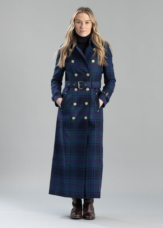 Marlborough Trench Coat Full Length - Heather Tartan - 1