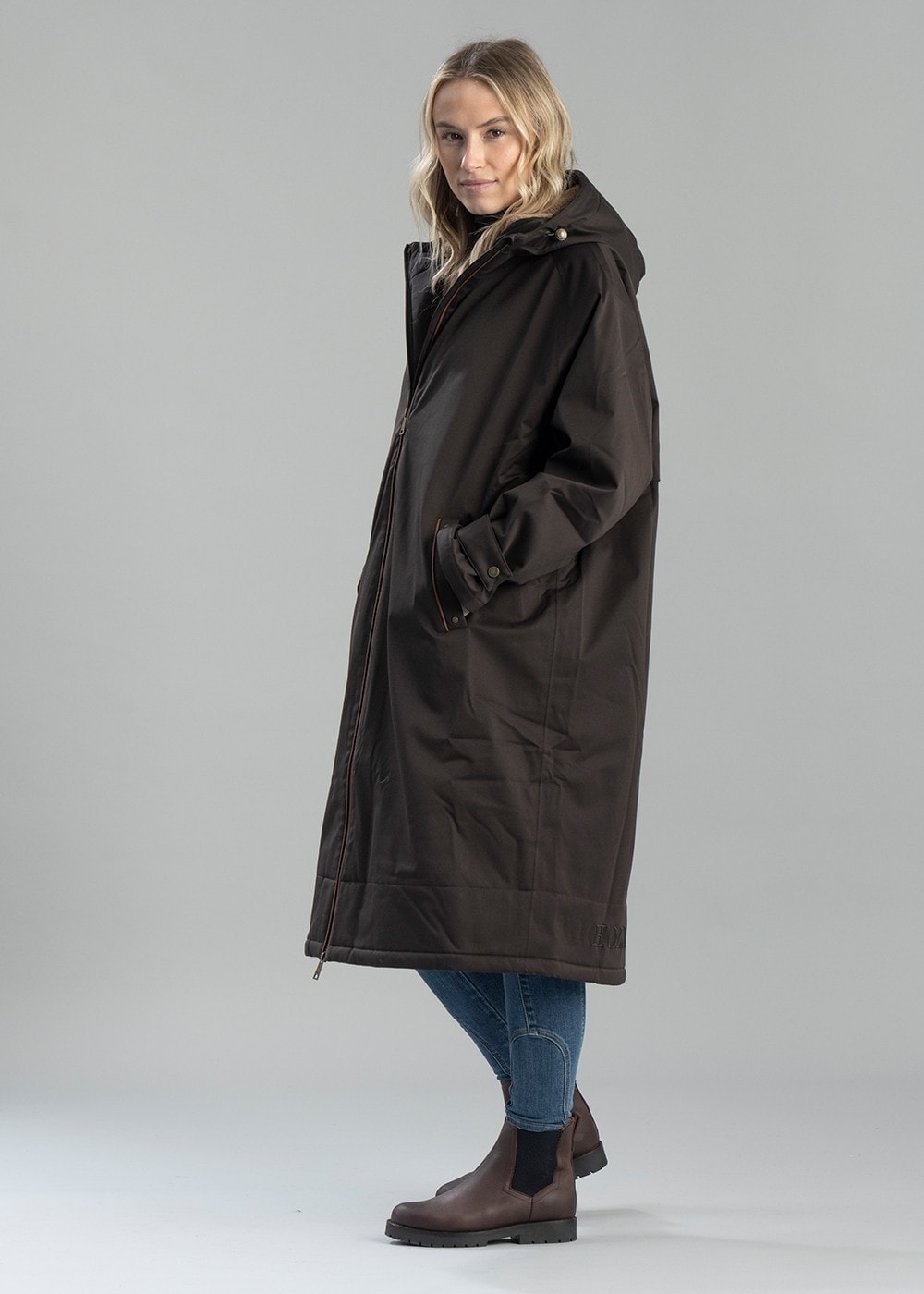 One-Size Waterproof Coat - Chocolate - 2