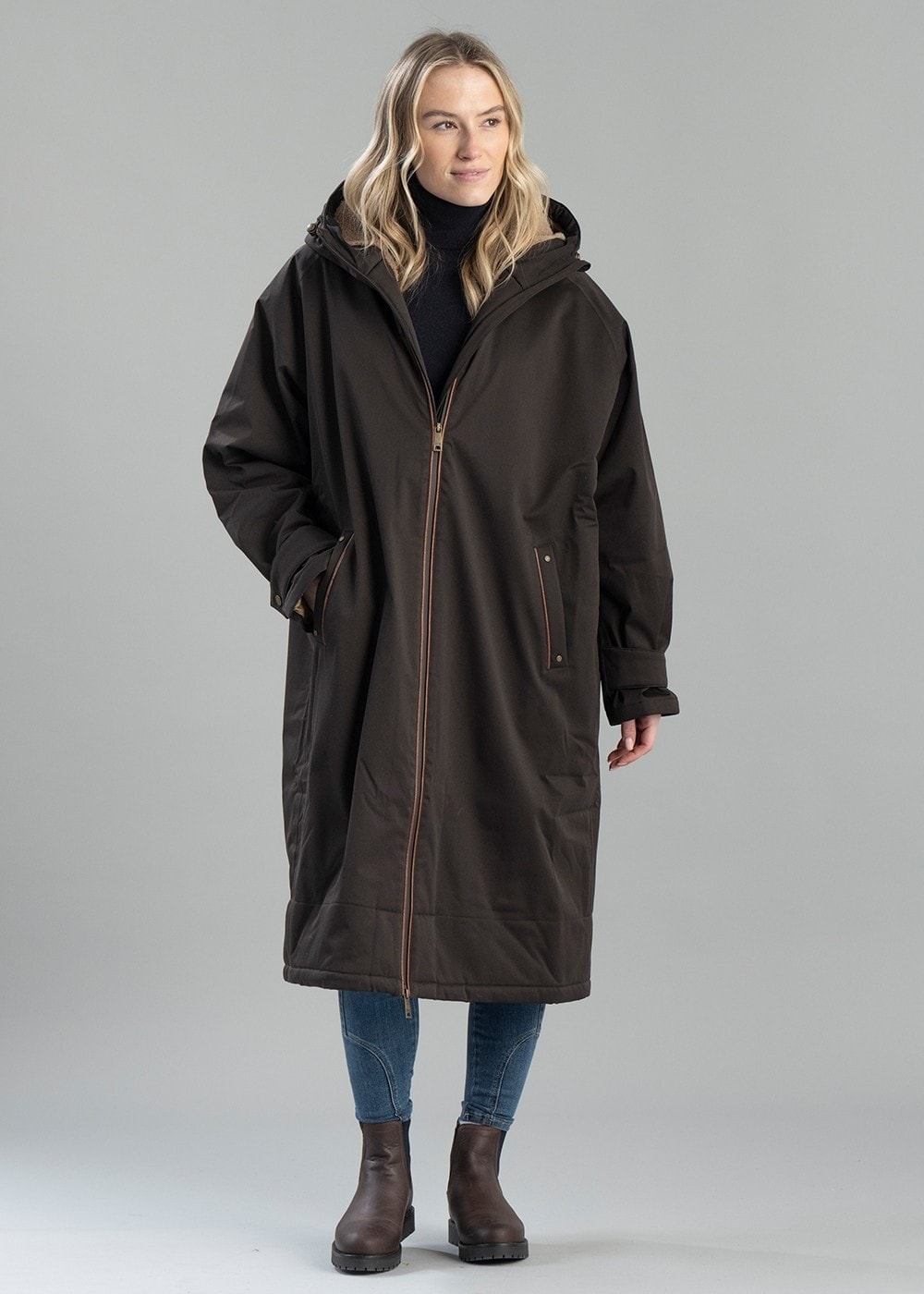 One-Size Waterproof Coat - Chocolate - 3