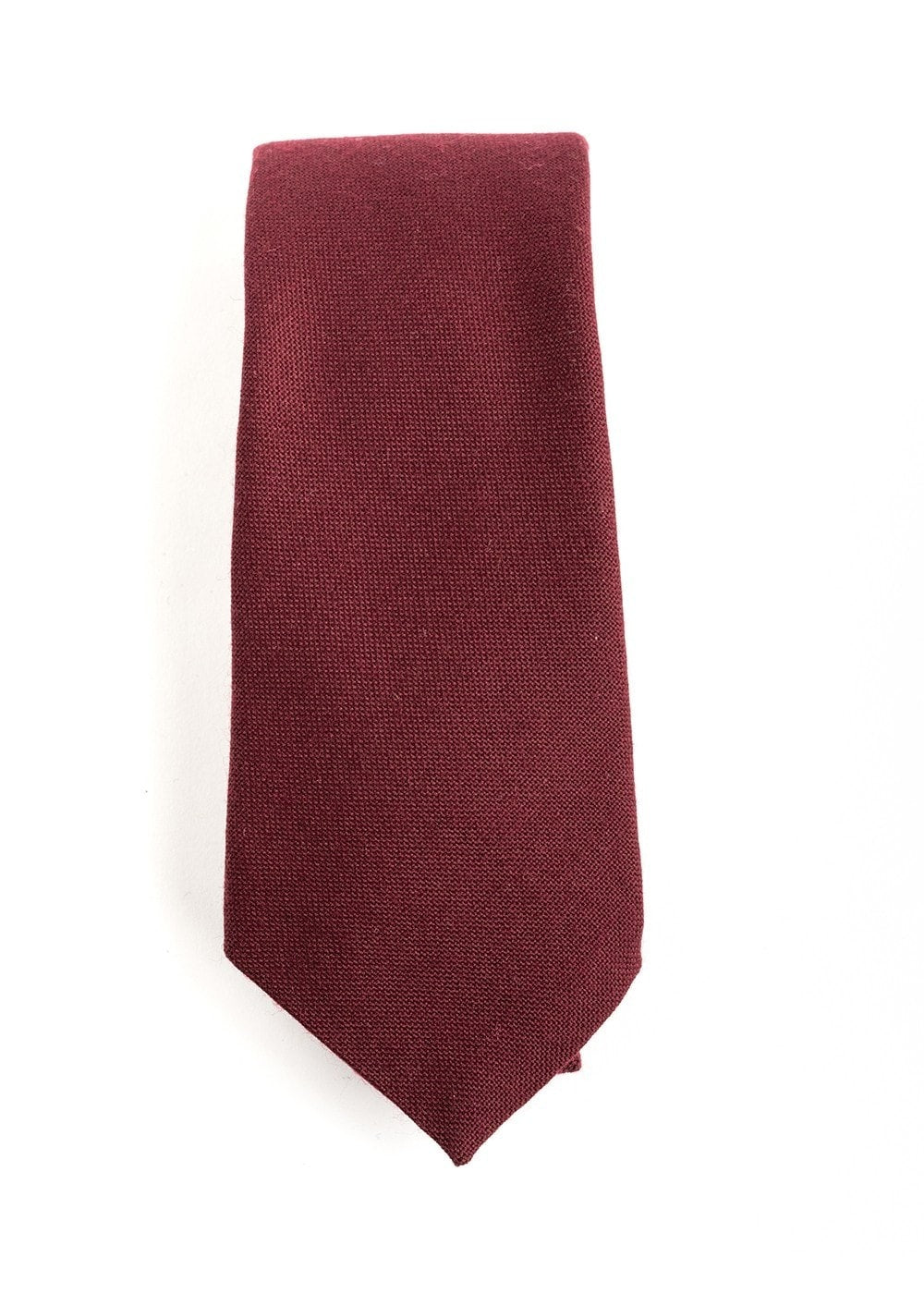 Wool Tie - Maroon - 0